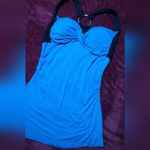 Royal Blue Top With Black Trim